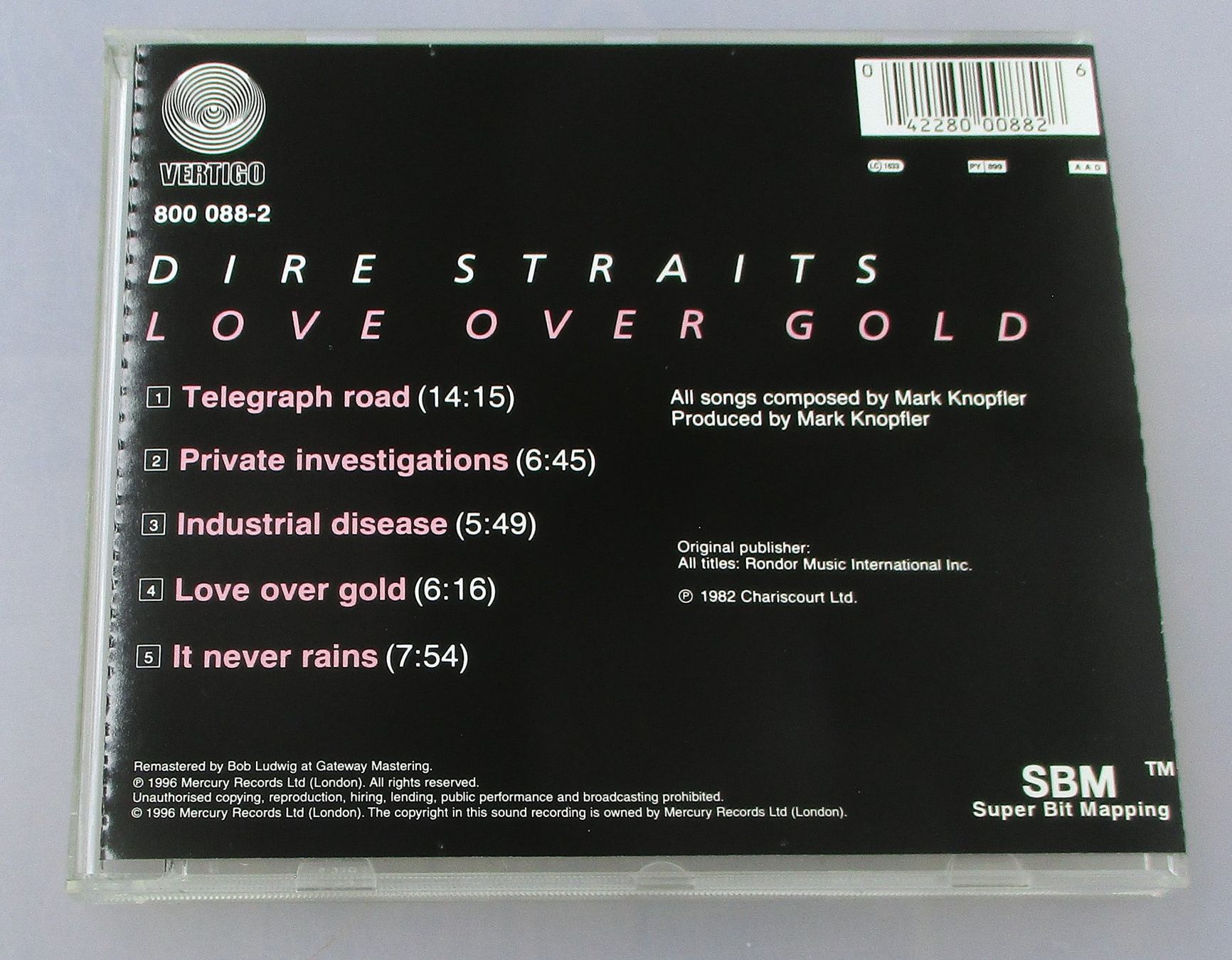 CD: DIRE STRAITS - Love Over Gold Remastered – Usato da Wattwil venduto da Muriel11 1