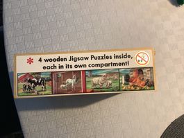 4 Holzpuzzles wooden ab 4 Jahren