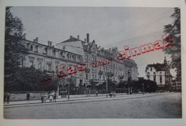 Basel Rheinbrücke Bahnhof  Pferdekutsche anno dazumal
