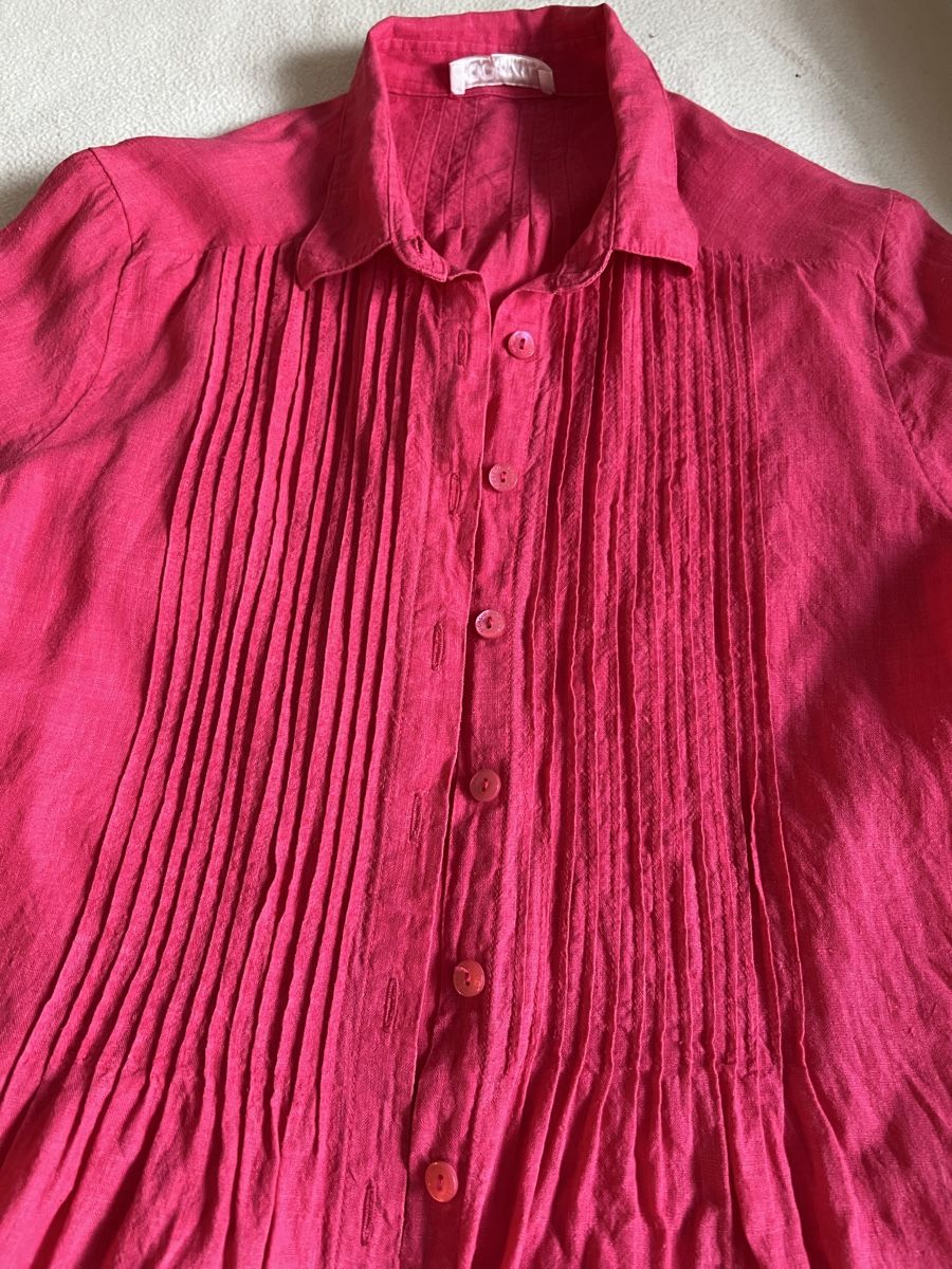 T-shirt: 100% Linen pink tshirt size S – Usato da Zürich venduto da dor_9l9g 4