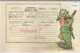 Humor Armee Suisse - Urlaubsgesuch -