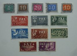 PAX Satz 1945 ZNr. 262-274 gestempelt