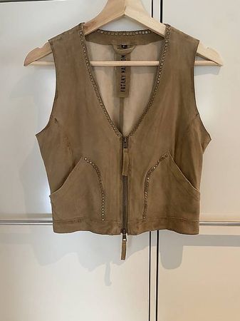 Freaky Nation Echtleder-Weste Gr. S  neu