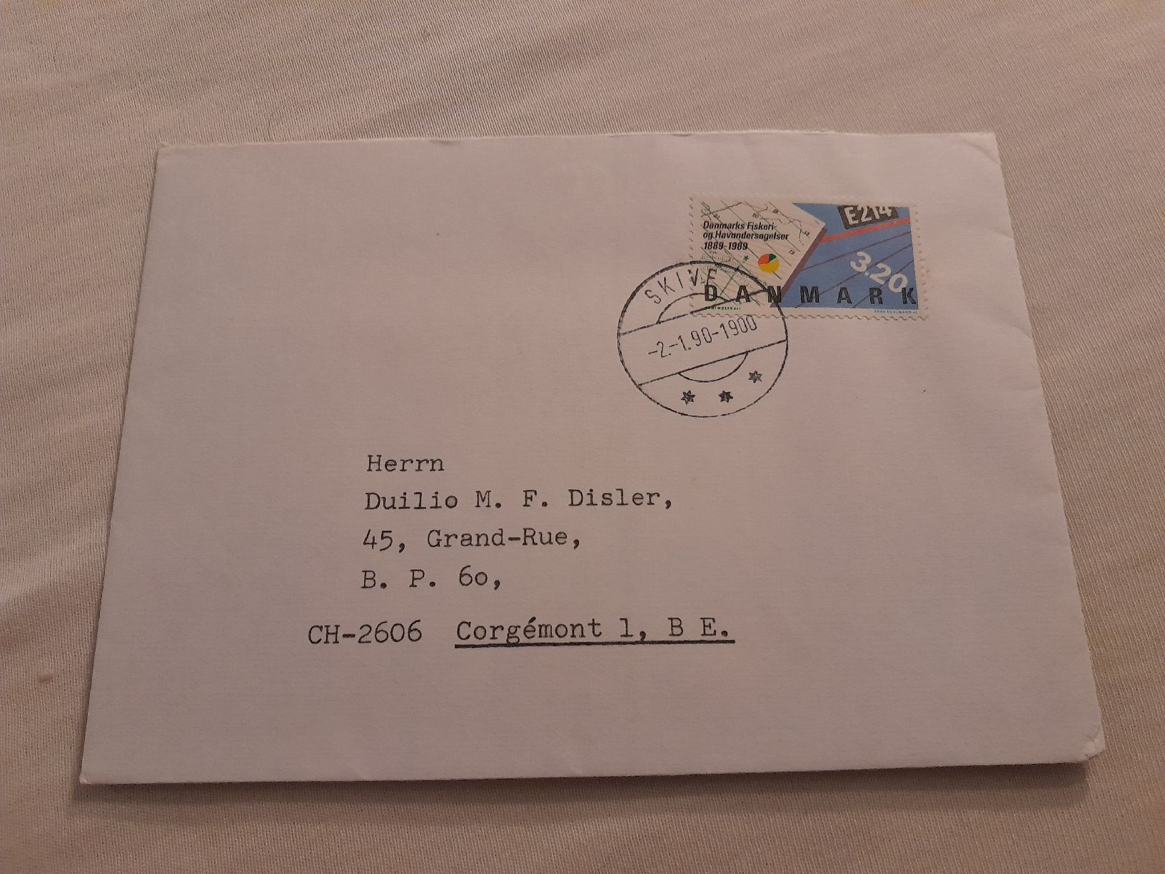 Alle Briefmarken: Rare Enveloppe Affranchie Danemark 1990 - Collection! – Gebraucht aus Marly von globetrotter1723