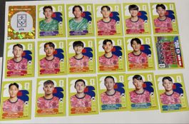Panini WM 2026 - Süd Korea Set 18 Stk inkl Wappen & Teambild