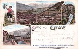 Chur GR // 1901 Litho Plessur Quai
