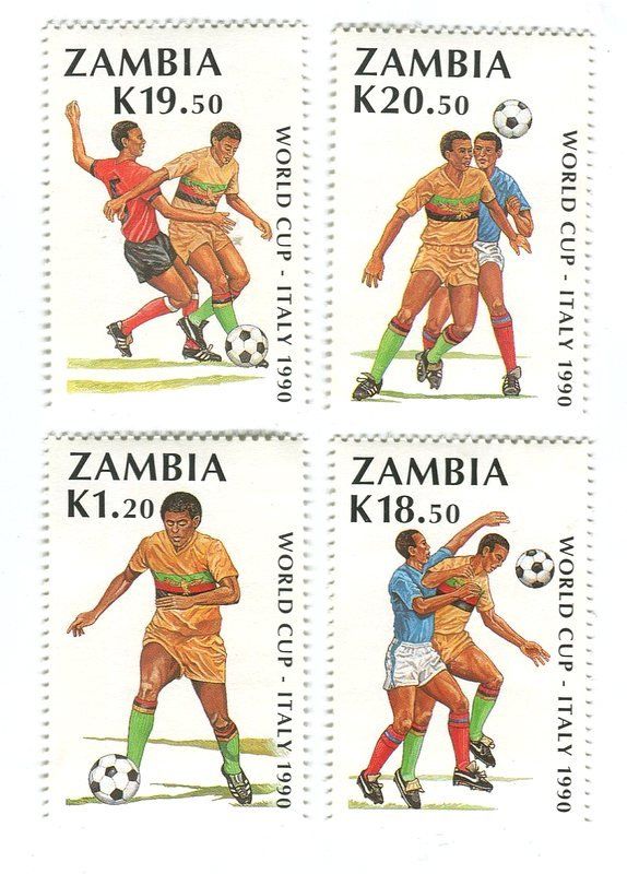 Tutti i francobolli: Briefmarken "Fussball". Sambia. – Nuovo e nell'imballaggio originale da Basel venduto da Butsch5