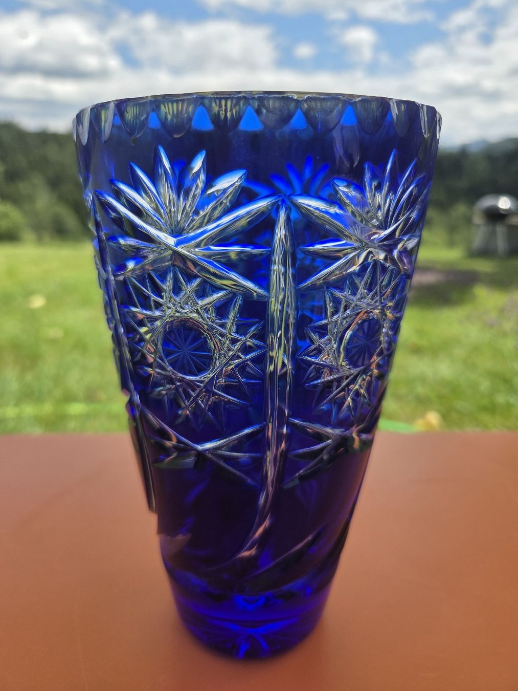 Vasen & Gefässe: kobaltblaue Bleikristallvase – Gebraucht aus Bühler von ros_5qfr 2