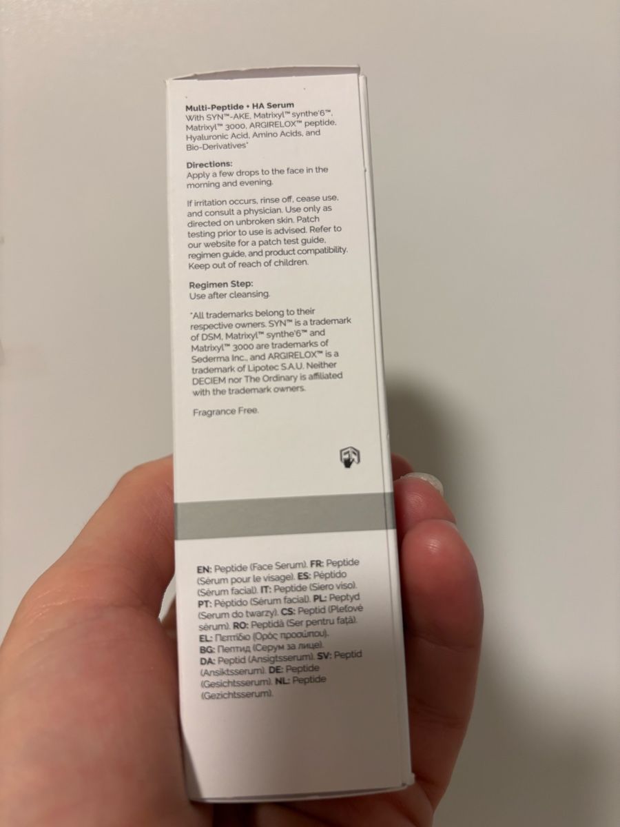 Gesichtspflege: The Ordinary Multi-Peptide + HA Serum, 30ml, Neu! – Neu und originalverpackt aus Zürich von deruja 2