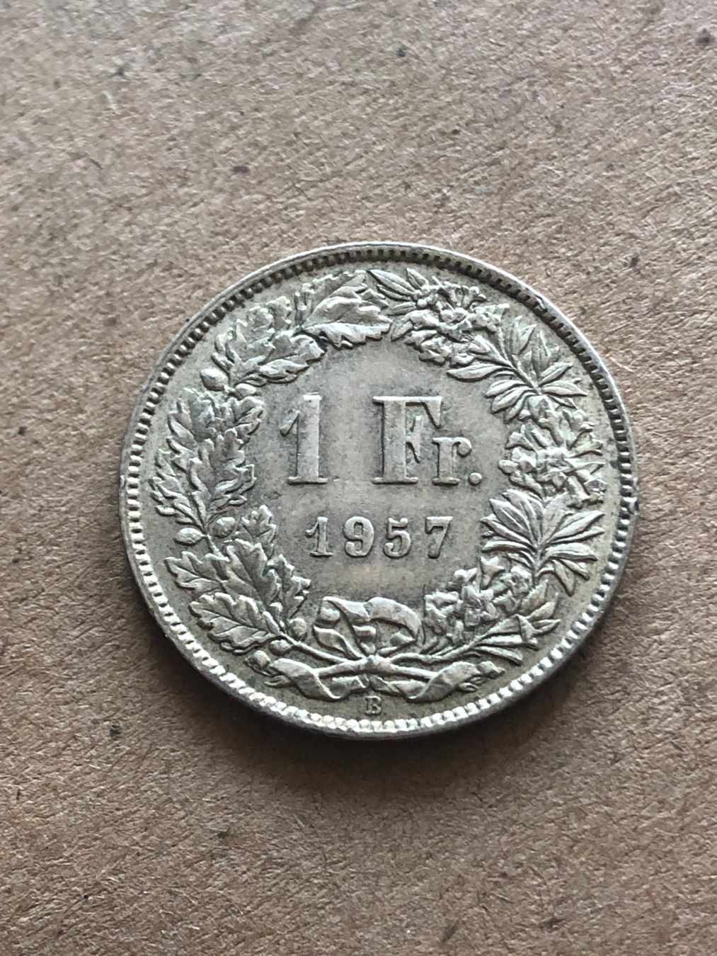 Alle Münzen: 1 Fr. 1957 – Gebraucht aus Schötz von Odpa