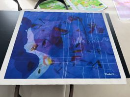 100x120 Painting auf printed on paper  mit Certificate