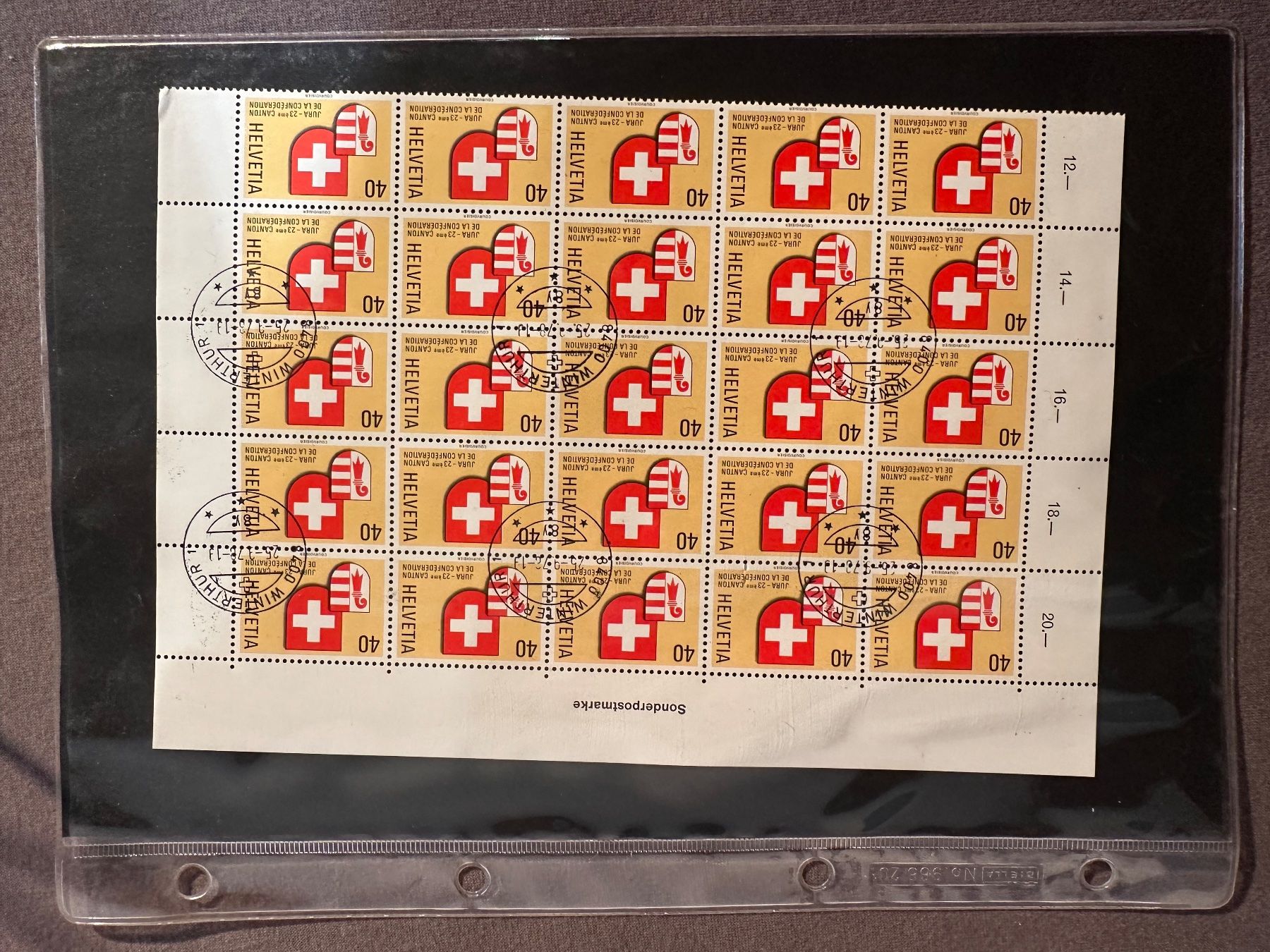 Tutti i francobolli: Bogen 1978 gestempelt – Usato da Stettfurt venduto da 2442