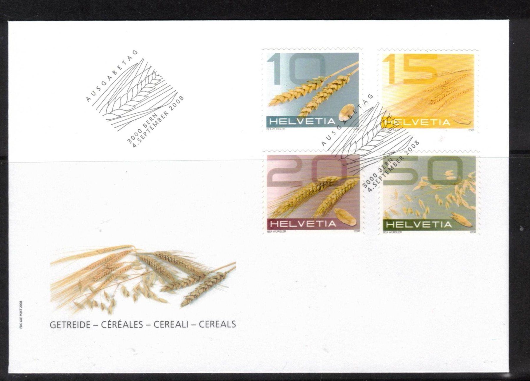 Tutti i francobolli: 2008  FDC  Getreide  aus ABO – Nuovo (secondo la descrizione) da Rheinau venduto da loxis