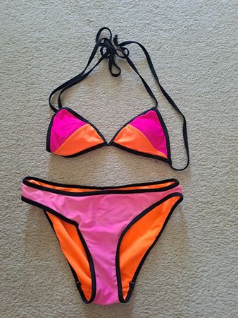 Bikini pink orange Gr. 152