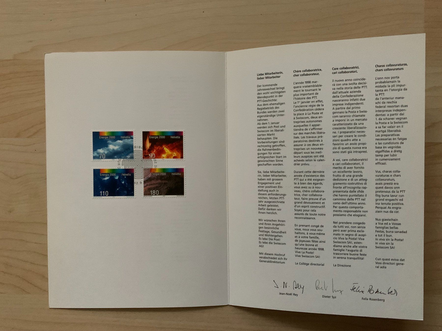 Tutti i francobolli: FDC PTT-Heft Energie 2000 12.9.97 – Nuovo (secondo la descrizione) da Landquart venduto da interesse63