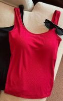NEUES Top mit Brust Pads dunkelrot Gr. XS - 225359