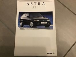 Opel Astra GSi Verkaufsprospekt 12 Seiten Dezember 1991