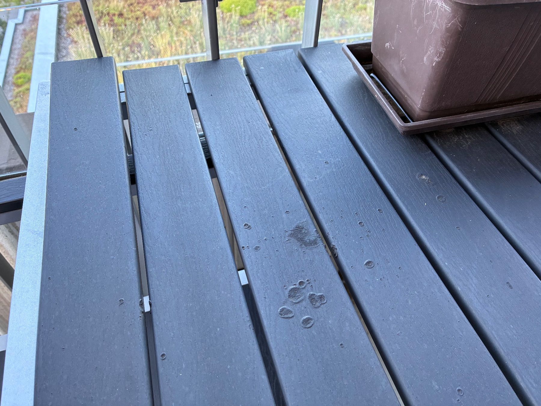 Set di tavolo e panche: Gartentisch Balkontisch mit 4 Stühlen – Usato da Winkel venduto da flyfrc 3