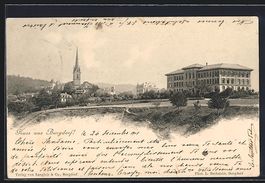 AK Burgdorf, Panorama mit Kirche, 1901