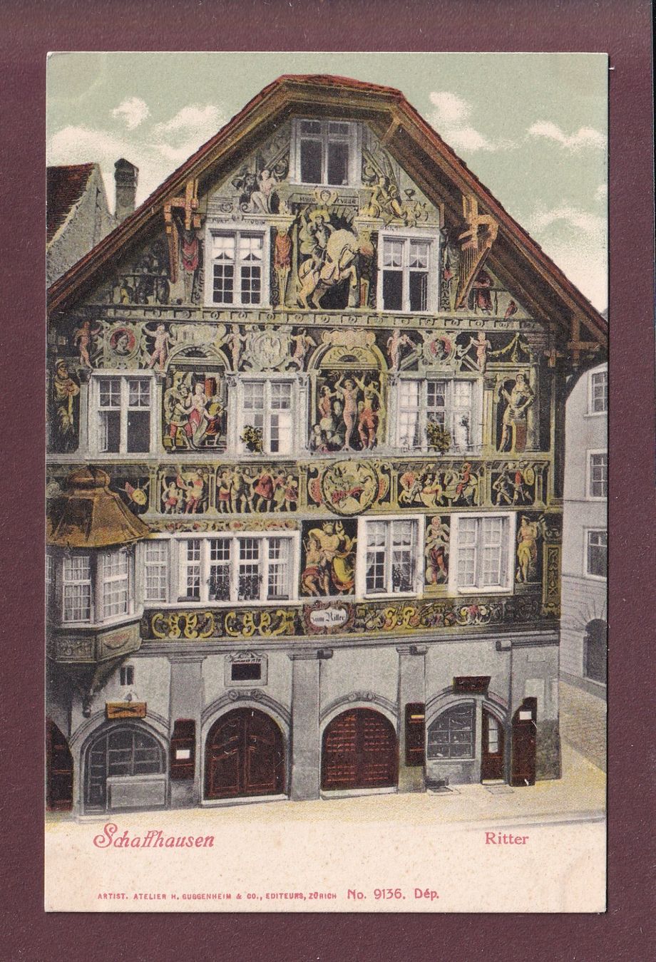 Ansichtskarten: SCHAFFHAUSEN - Ritter – Gebraucht aus Pully von nicecards