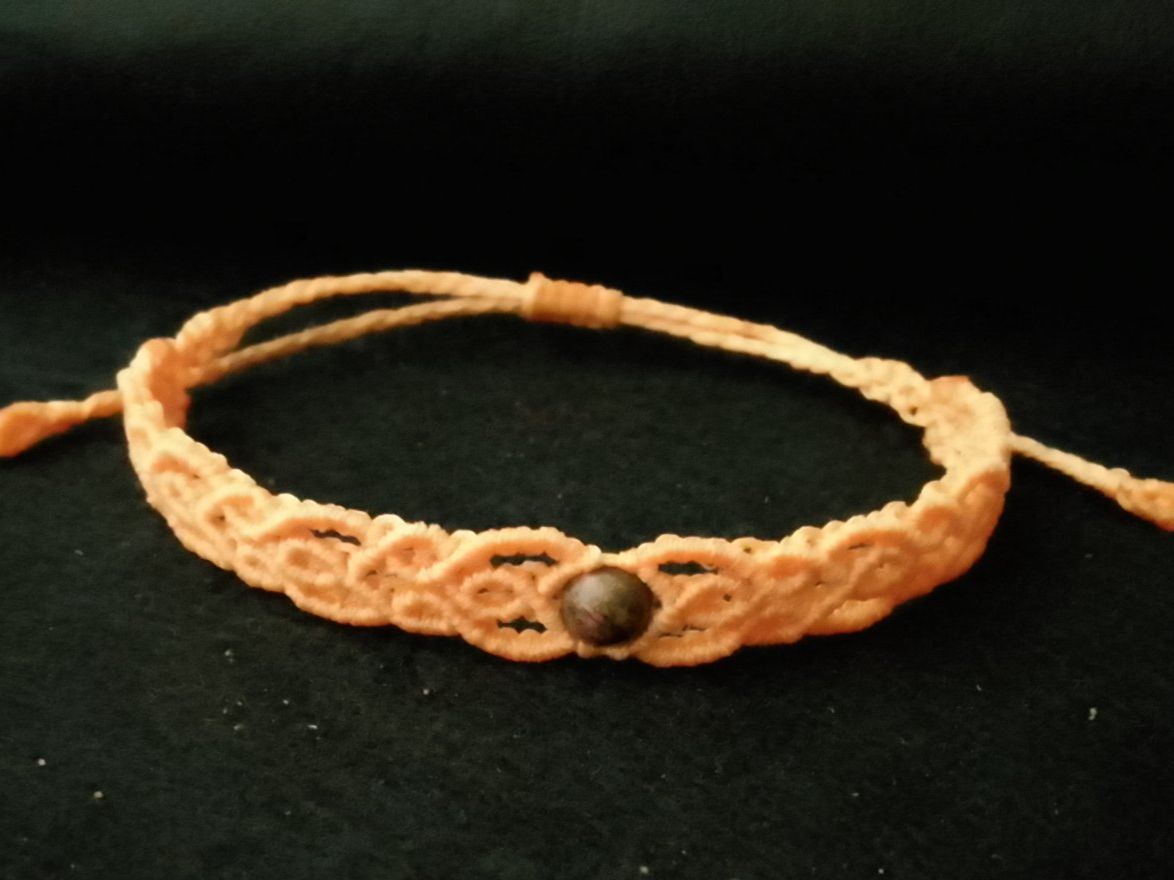 Armbänder & -reifen: handgemachtes Makramee Armband mit Unakit – Neu (gemäss Beschreibung) aus Pfäffikon ZH von Emporos_42