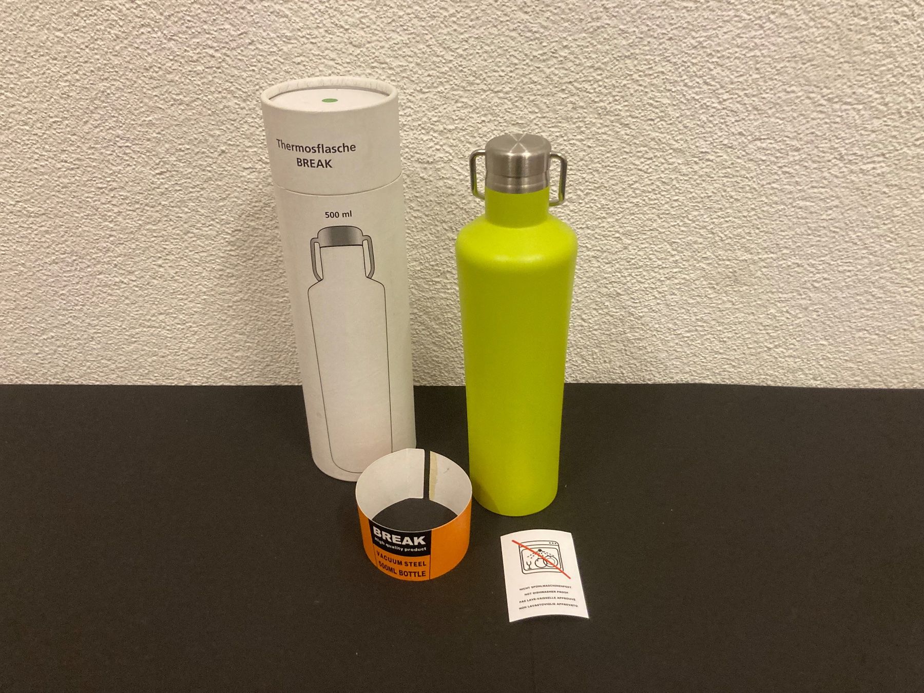 Borracce & Thermos: Thermosflasche Break, 500ml, Grün, Neu – Nuovo e nell'imballaggio originale da Neuenhof venduto da jorogo