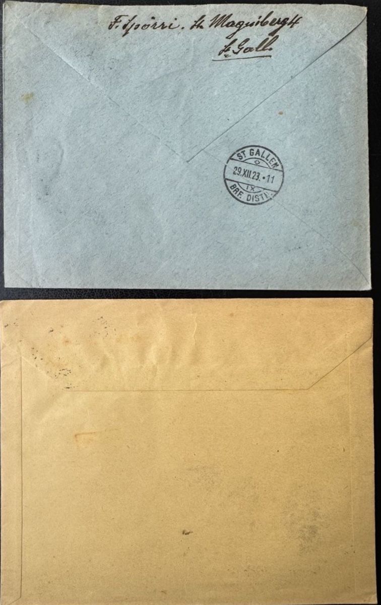 Alle Briefmarken: 2 Schweiz R-Briefe St. Gallen 1923 & 1924 Chargé – Gebraucht aus birsfelden von tim0444 1