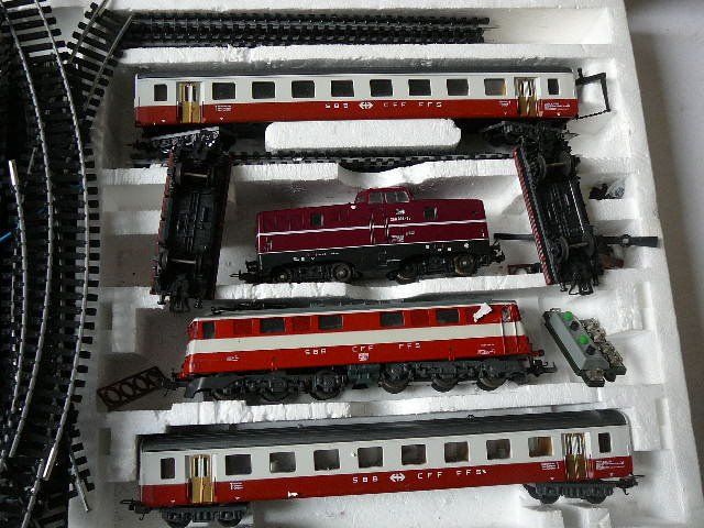 Lima Modellini di ferrovie: Lima H0 Zug-Set mit Gleisen, SBB FFS, – Usato da Horgen venduto da Luftschutz 6