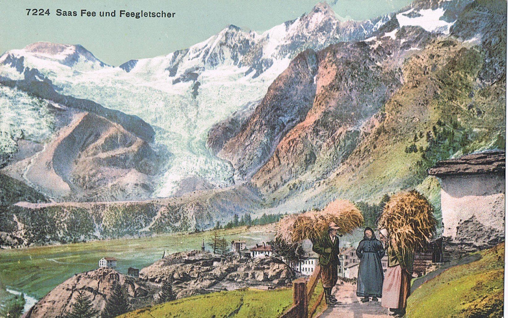 Ansichtskarten: Saas Fee und Feegletscher, alte AK – Gebraucht aus Buchs AG von Baerfisch