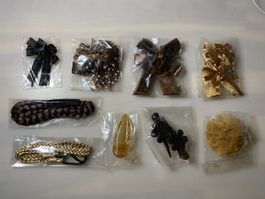 Haarschmuck Set in braun