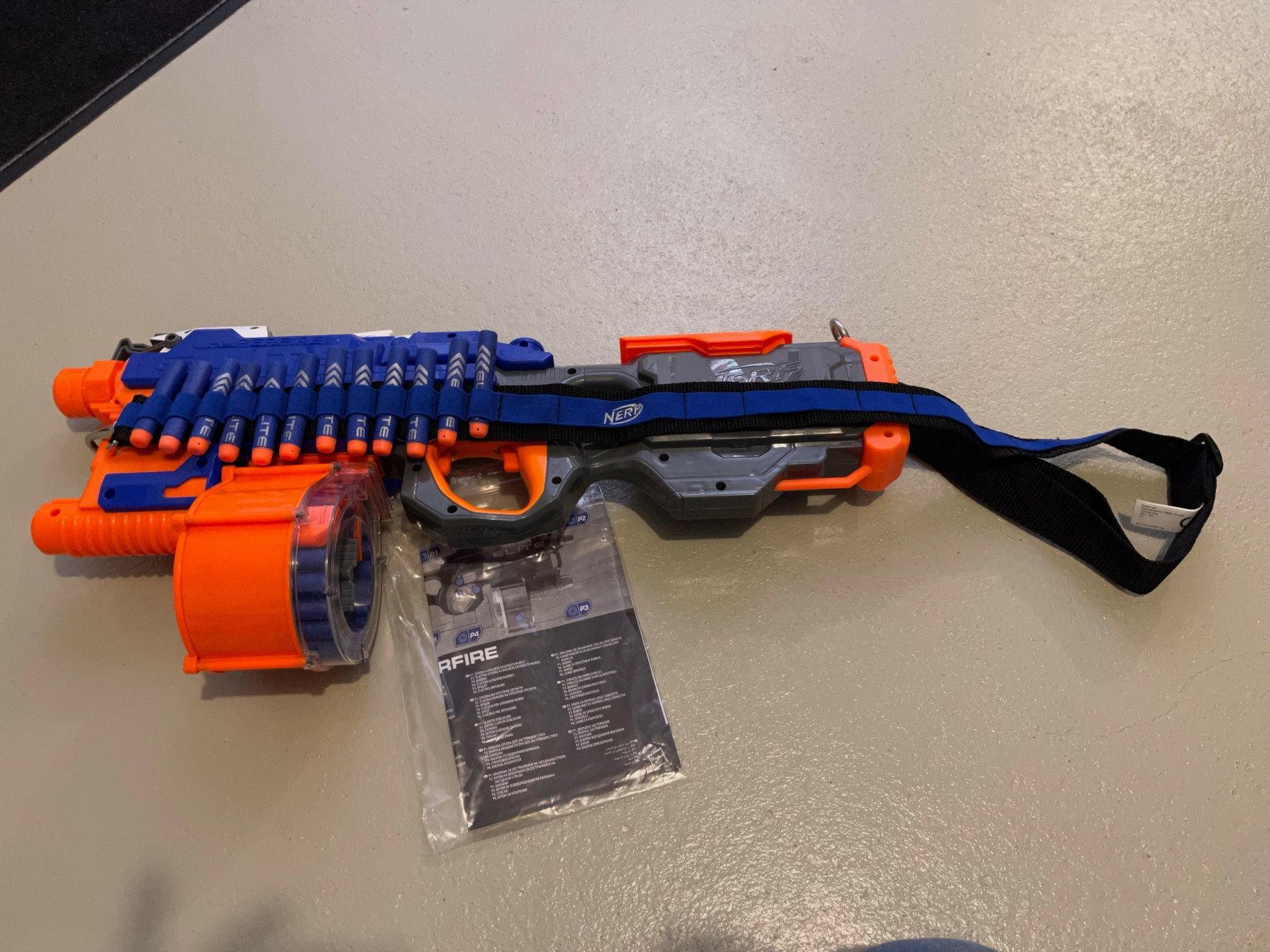 Nerf Giocattoli: Nerf Hyperfire  Elite wie neu mit Munitionsgurt – Usato da zeihen venduto da Racer-71