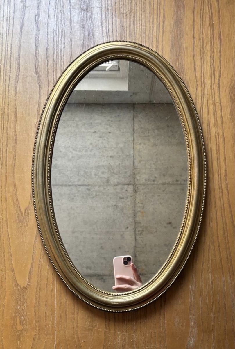 Specchi: Miroir ovale doré vintage chic – Usato da Dotzigen venduto da SecondHandGems