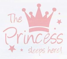 👑 Süßer Wandaufkleber: 'THE PRINCESS SLEEPS HERE!' 💖💫