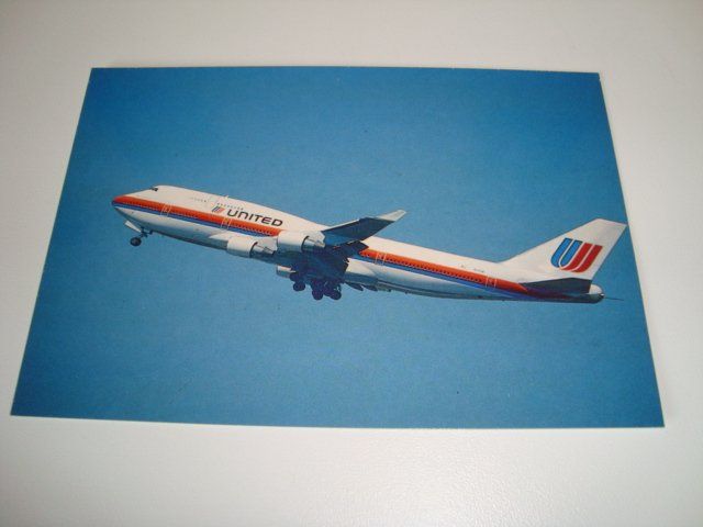 Cartoline postali: United Airlines Boeing 747-400 – Nuovo e nell'imballaggio originale da Thun venduto da Abigboss