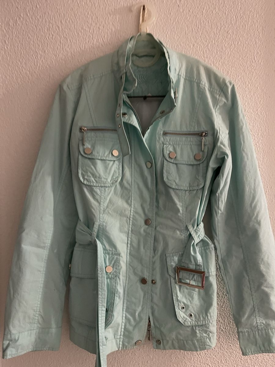 Giacche: Kenny S. Mint Green Jacket Size 38 Cotton Blend Spring! – Nuovo (secondo la descrizione) da Winterthur venduto da shp_xcc5 1