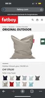 Fatboy Original Outdoor /indoor Sitzsack, Grau-Taupe