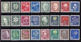 1944-1949   Pro Juventute  6 Sätze  ** Postfrisch  ohne Falz