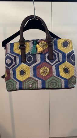 Maliparmi Handtasche bunt und Quasten gebraucht