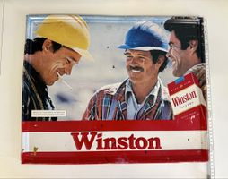 Winston Blechschild  Deko Rauch Reklame 50er 60