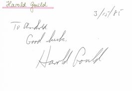 Harold Gould 1923-2010 Autogramm signiert Karte 10x15cm