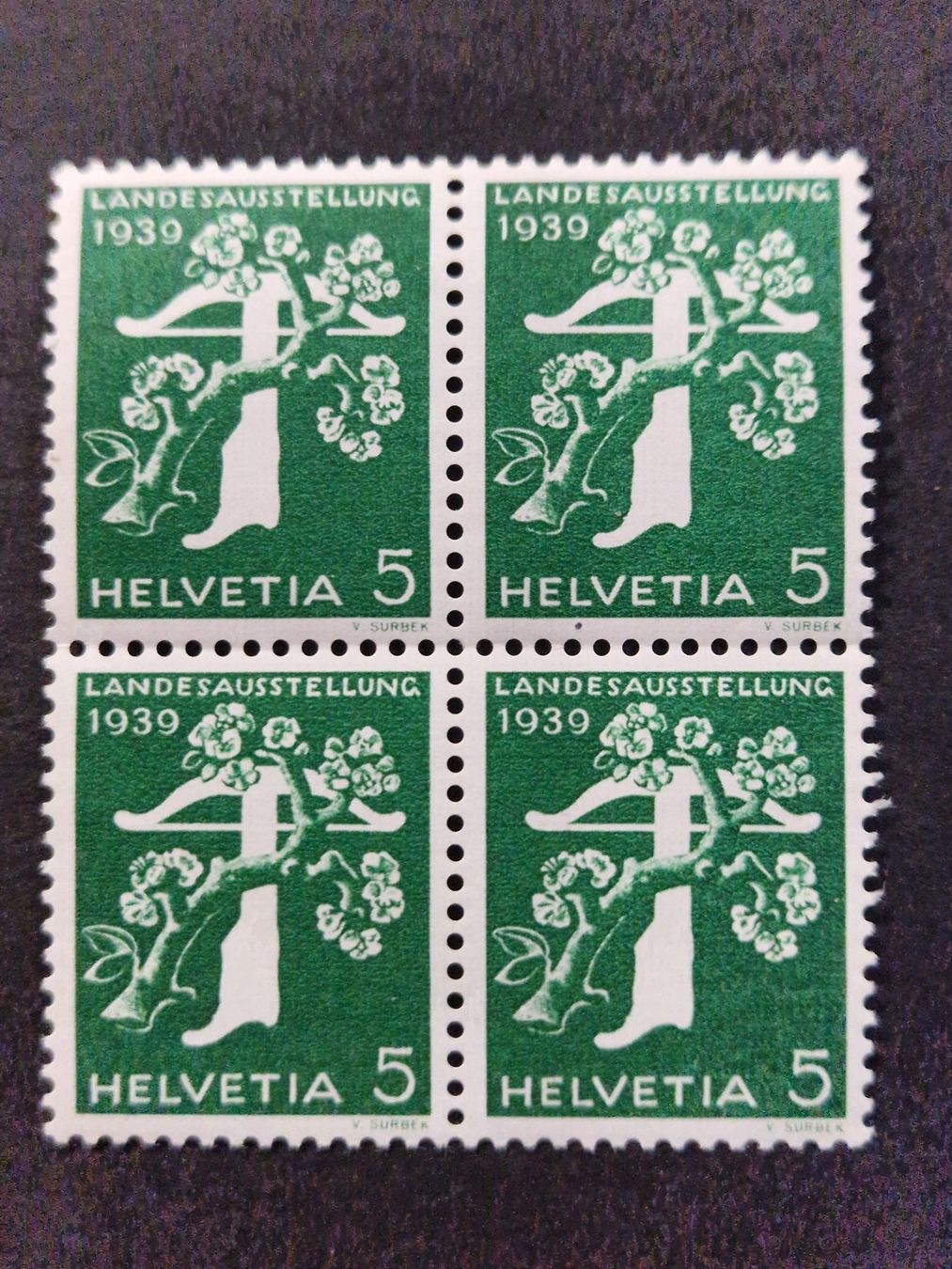 Tutti i francobolli: N°  228z   4 block postfreisch  ** – Usato da Bouveret venduto da hckoala
