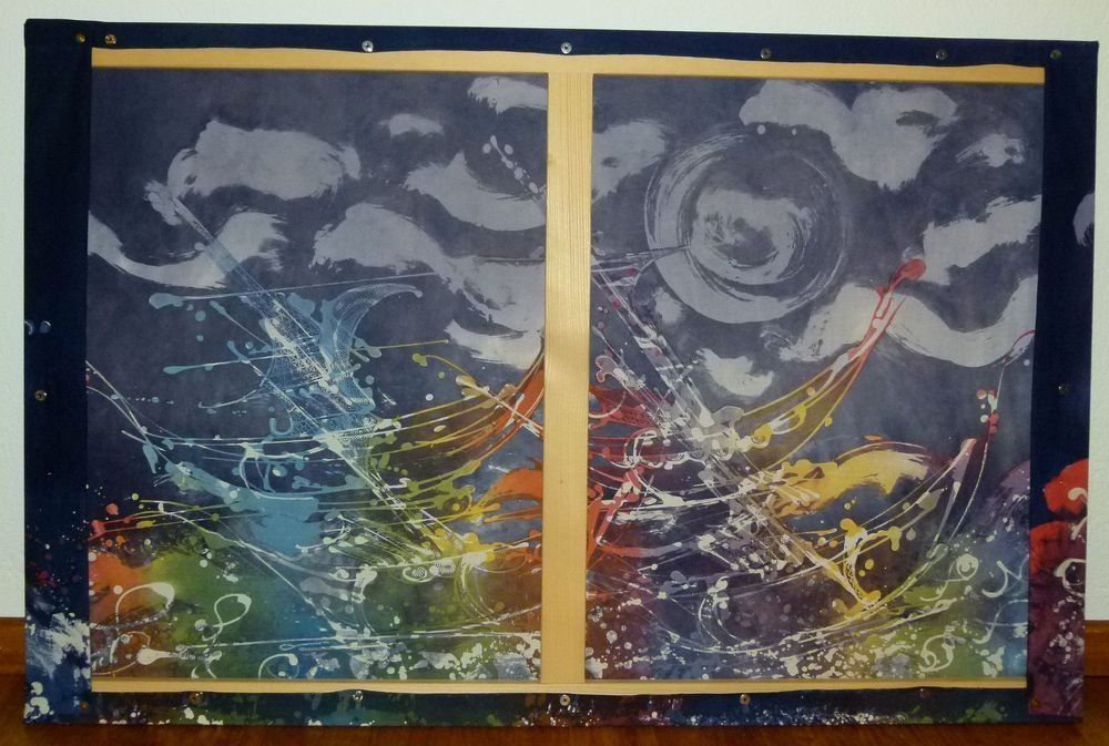 Dipinti: Original Batik-Bild / Frei-Handgemalt Sujet: die wilde See – Usato da Oetwil am See venduto da Storck 2