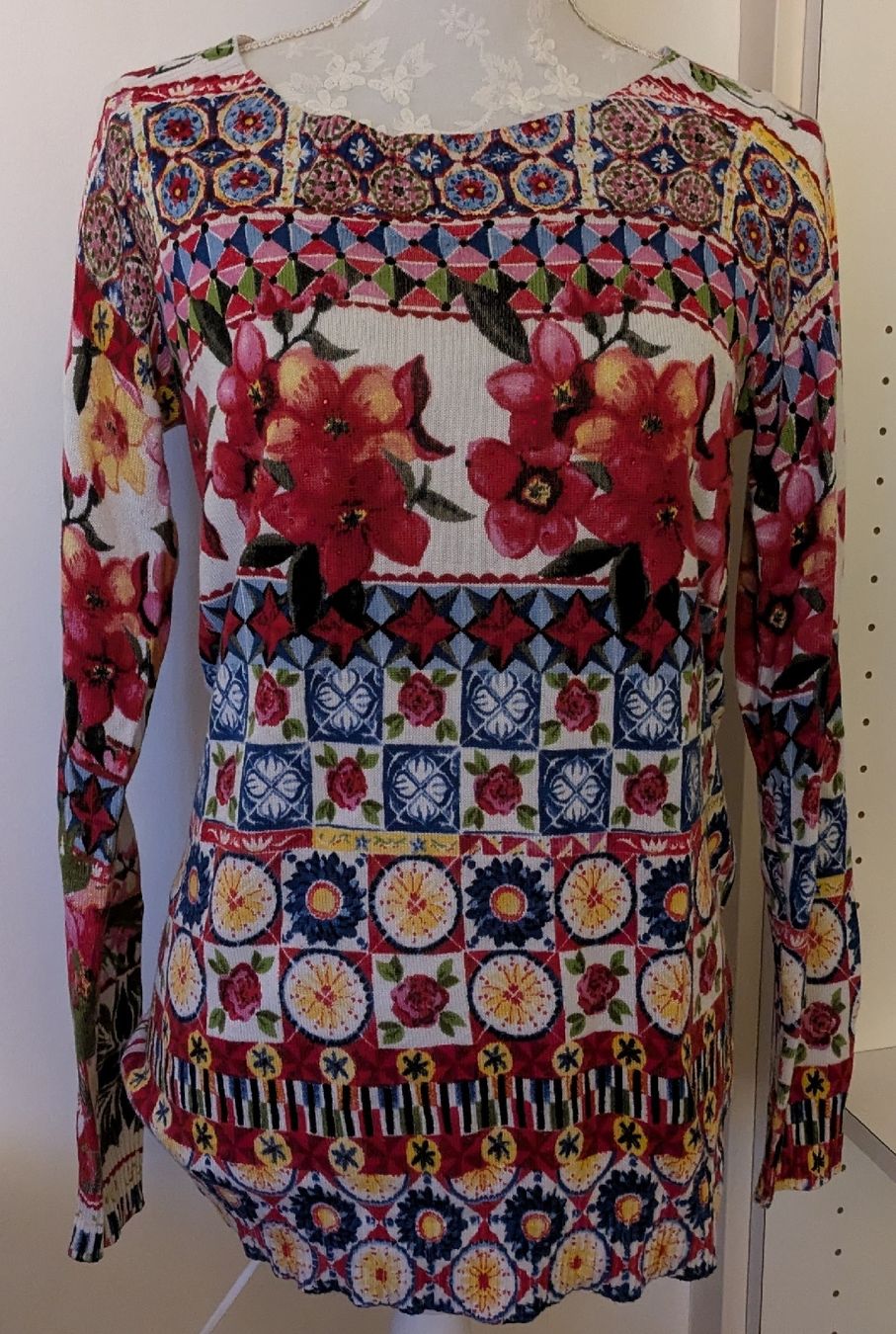 Desigual Maglioni & Felpe: Bunter Desigual Damenpullover, Gr. XL – Nuovo (secondo la descrizione) da Sursee venduto da Aniri