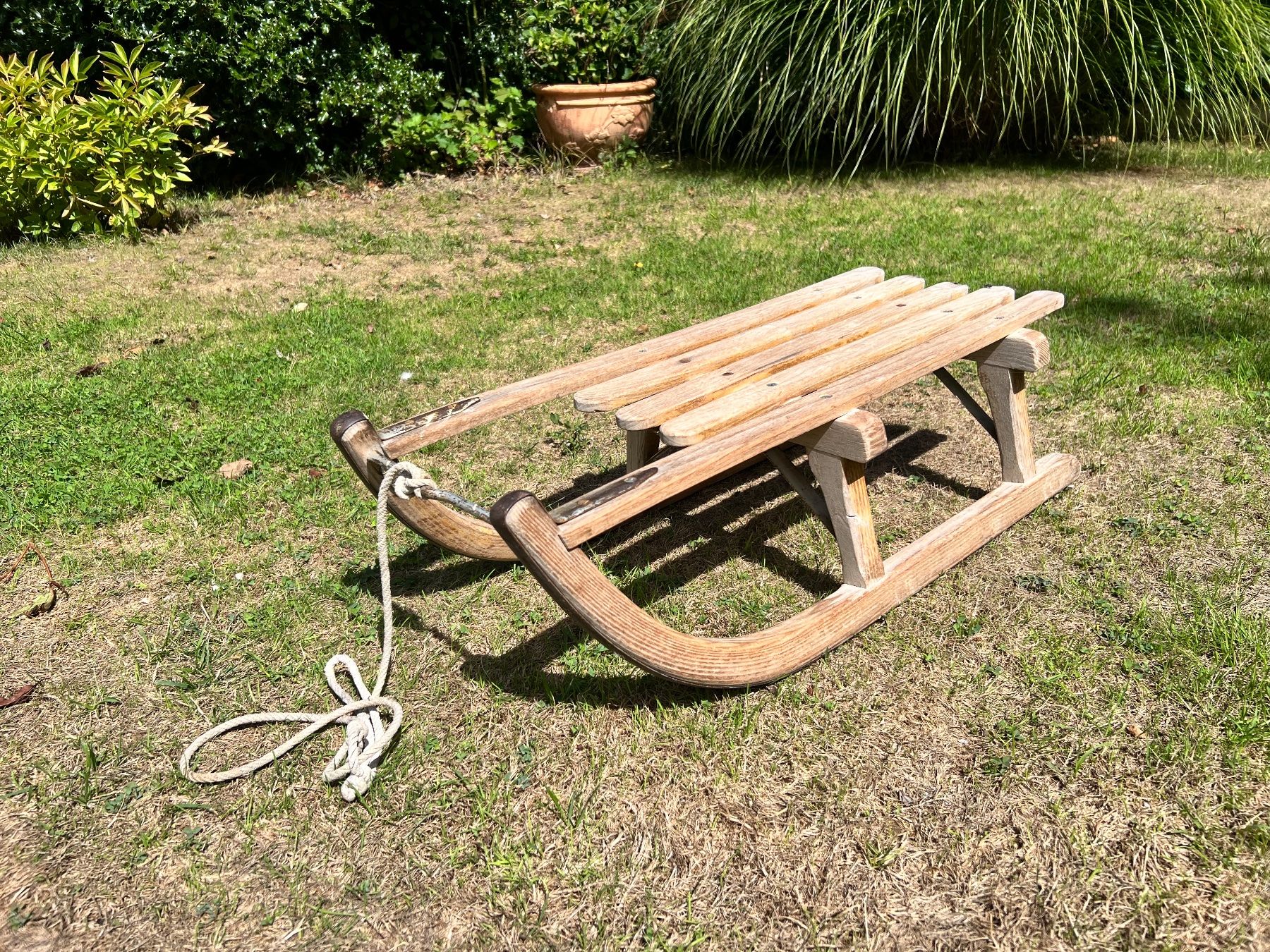 Luge: Antiker Holzschlitten – D'occasion à Burgdorf par A006972 1