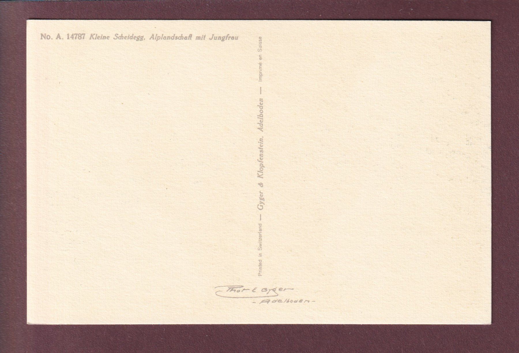 Cartoline postali: KLEINE SCHEIDEGG - Jungfrau – Usato da Pully venduto da nicecards 1