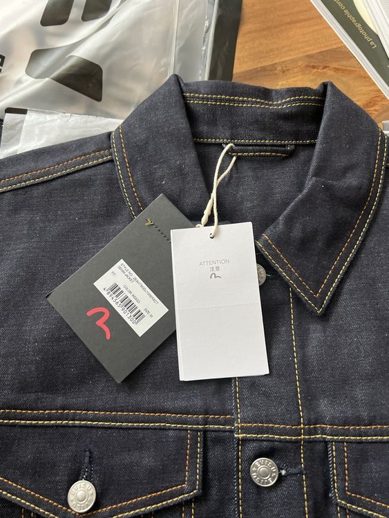 Veste Evisu Heritage En Jean Custom Y2K - Taille S Coton Occasion Très Bon état