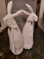 Hasenpaar aus Stoff Shabby chic Ostern