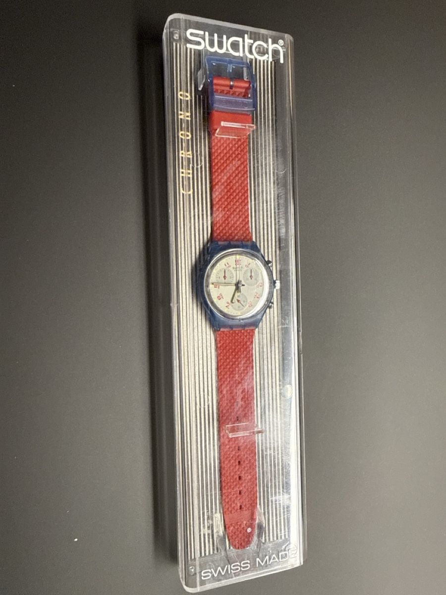 Swatch Orologi: Swatch Chrono Armbanduhr rot – Usato da Lufingen venduto da Hafula