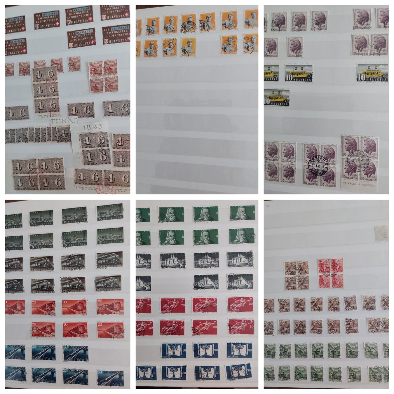 Tutti i francobolli: 2 Stk. CH Briefmarken-/Dublettenalben – Usato da Münchwilen AG venduto da Nesar 7
