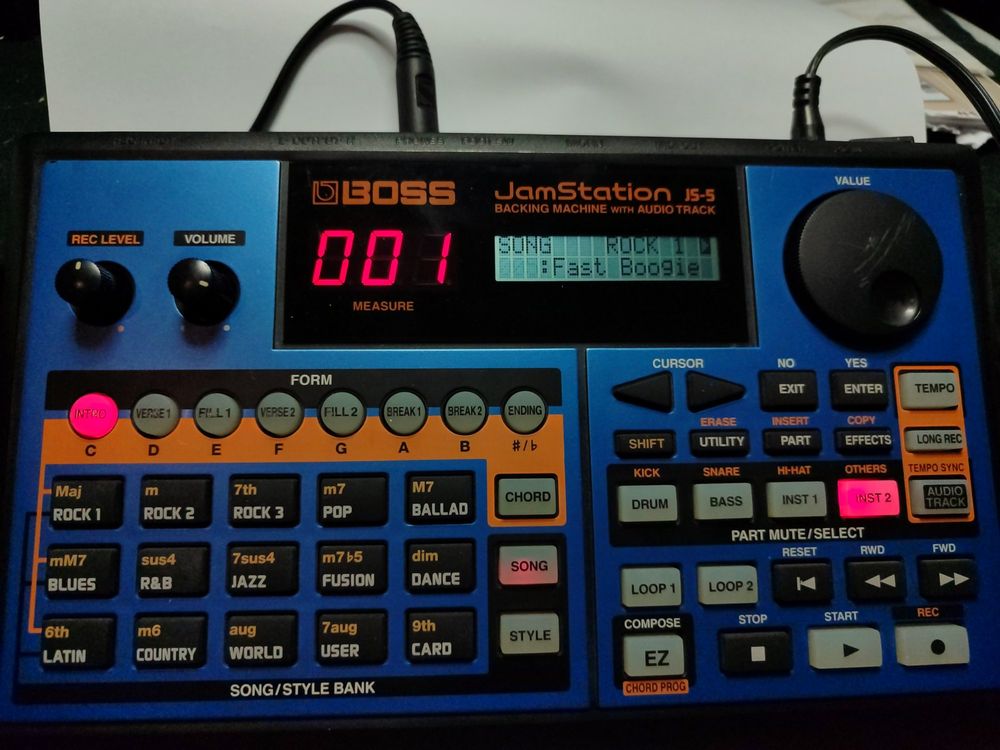 Boss JS-5 JamStation Jam Station Rhythm Backing Jamming Drum (Gebraucht ...
